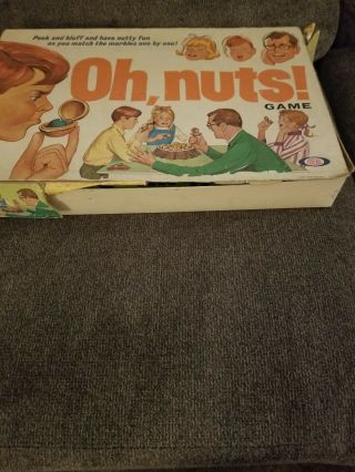 OH NUTS Vintage Board Game 1969.  Incomplete.  Missing one nut.  Some wear to box. 3