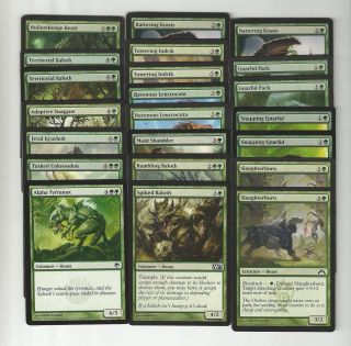 Green Beasts - Mtg - Custom Casual Deck - 60 Card Deck - Magic The Gathering