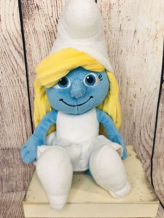 2011 Jakks Smurfs The Movie Plush Smurfette 12” Inch Doll Figure