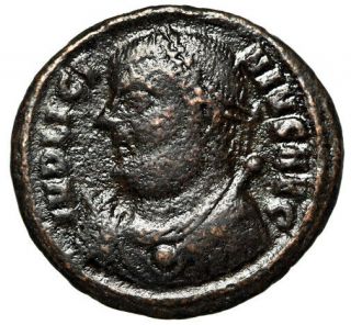 Scarce Portrait Roman Coin Licinius I " Wearing Imperial Mantle,  Mappa And Globe "