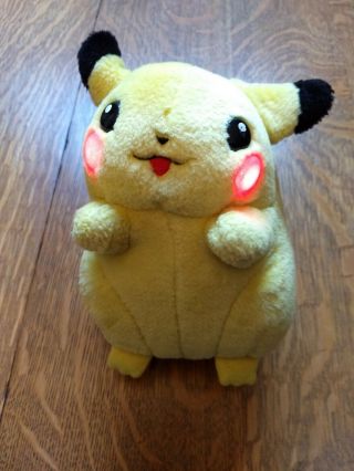 2004 Nintendo Pokemon I Choose You Pikachu Plush Toy; Light Up Cheeks,  Talks