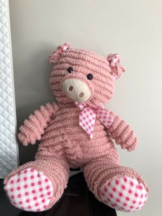 Hug Fun Pink Pig Plush Stuffed Animal 15”