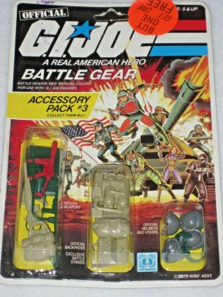 Vintage Gi Joe A Real American Hero Accessory Pack 3 Battle Gear 1984