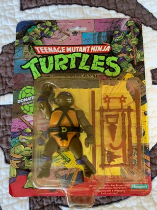 1988 Teenage Mutant Ninja Turtles Tmnt Donatello Figure Moc Playmates Mint/new