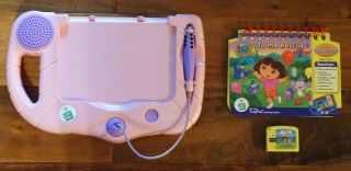 Leap Frog Pink My First Leappad Leap Pad W/ Dora Book & Cartridge Fast