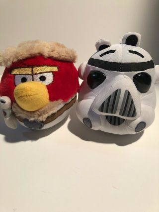 Star Wars Angry Birds Storm Trooper Pig Head And Red Jedi Plush Balls Movie
