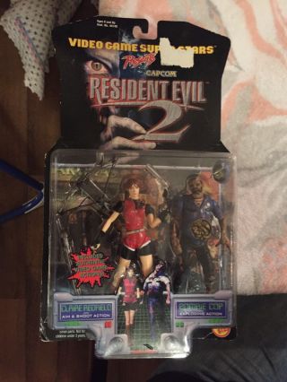 Toybiz Resident Evil 2 Claire Redfield & Zombie Cop Action Figure Capcom 98