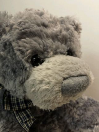 14 " Ashby Grey Teddy Bear Russ Berrie Plush Stuffed Animal