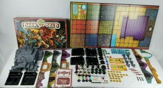 Dark World Board Game Mattel 1992 100 Complete & Unpainted
