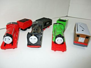 4 Thomas Trackmaster Motorized Trains - Hiro,  James,  Henry -