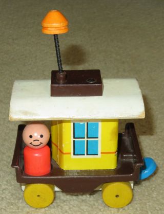 Vintage 1964 Fisher Price Magnetic Chug - Chug Train Wooden Caboose Only 168