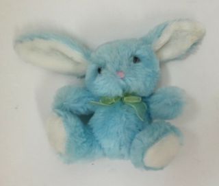 Dan Dee Plush Easter Bunny Rabbit Toy Small Blue White 6 Inch Collectors Choice