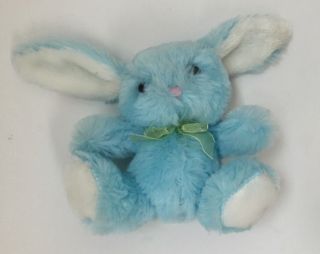 Dan Dee Plush Easter Bunny Rabbit Toy Small Blue White 6 Inch Collectors Choice 2