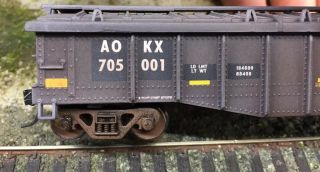 Weathered Ho Scale Covered Gondola Aokx Greenbrier Leasing