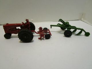 Vintage Slik Toys Minneapolis Moline Farm Tractor & Implements