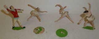 Four Uncommon Cherilea Vintage Plastic Ballet Dancers - 1950/60 