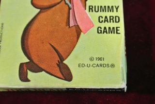 Vintage Yogi Bear rummy cards,  Boo - Boo,  Ranger,  Cindy 1961 with instructions 3