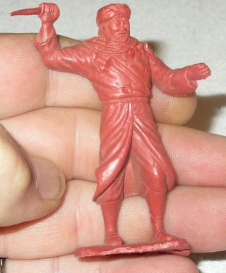 1950s Marx Captain Gallant Brown Red Arab Figure With Dagger & Some Damage