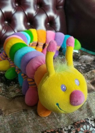 Caterpillar Plush Doll Melissa & Doug Multi Color Rainbow 26 " Long Stuffed P2
