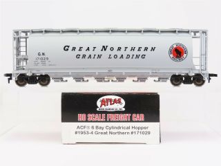 Ho Scale Atlas 1953 - 4 Gn Great Northern 6 - Bay Cylindrical Hopper 171029 Rtr