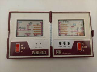 Vtg.  1983 Nintendo Mario Bros Game And Watch Multi Screen Mw - 56