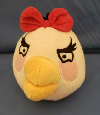 Angry Birds 5 " Matilda White Girl Bird With Red Bow Plush