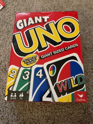 Giant Uno Cards Jumbo Big Large Huge Oversized Family Games Cardinal Games