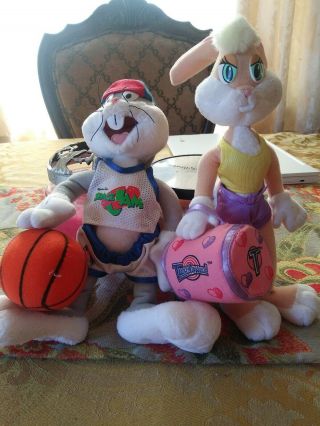 Space Jam Bugs Bunny & Lola Set Of 2 Tune Squad Plush