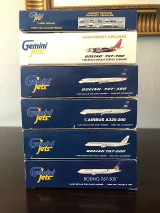Gemini Jets 1:400 (5 Models And A Set Of Support Vehicles)