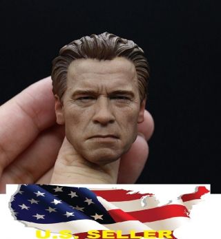 1/6 Arnold Schwarzenegger Head Old Terminator Genisy T800 For Hot Toys Phicen Us