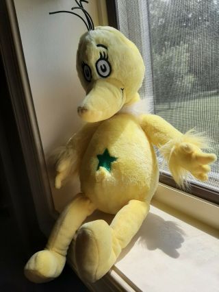 Kohl’s Cares Dr.  Seuss Sneetches Yellow Stuffed Animal Plush Toy 16 " Green Star