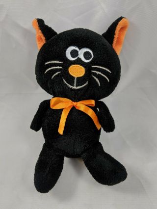 Dan Dee Black Cat Clip On Plush 6 " Halloween Stuffed Animal