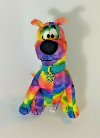 Toy Factory Scooby Doo Tye Dyed Multi Color Plush 9 "