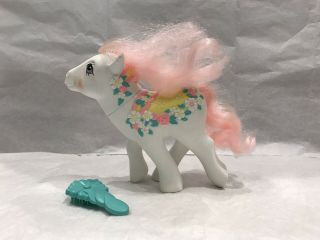 My Little Pony G1 Flower Bouquet Merry Go Round With Brush 2