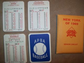 Apba Baseball Great Teams Of The Past 1969 York Mets W/mg Symbols