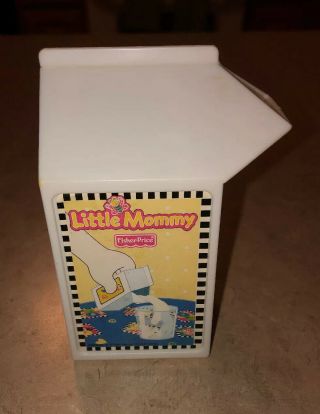 Vintage Fisher Price LITTLE MOMMY POURING MILK CARTON Pretend Play Fun with Food 2