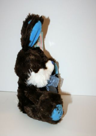 Dan Dee CHOCOLATE BUNNY Plush Stuffed Toy Brown & Blue Rabbit SCENTED 11 