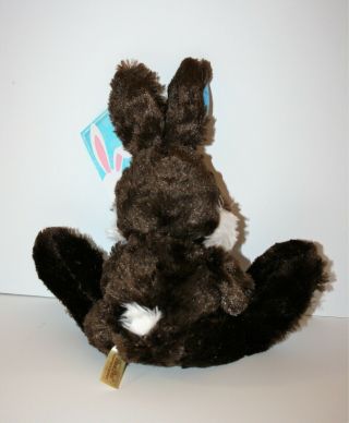 Dan Dee CHOCOLATE BUNNY Plush Stuffed Toy Brown & Blue Rabbit SCENTED 11 