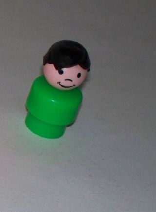 Vintage Little People Green Boy With Black Hair Fisher Price 2526 Swimming Pool