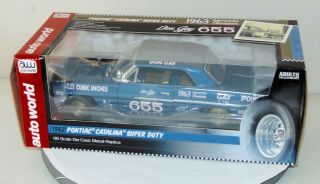 Auto World Boxed 62 Pontiac Catalina Duty Blue Die Cast 1:18 Scale Don Gay