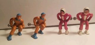 4 Skiers Barclay Manoil Christmas Winter Figure Vintage Train Layout