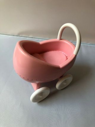Little Tikes Vintage Dollhouse Accessories Furniture Pink Baby Stroller