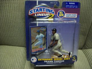 Frank Thomas 2001 Extended Series Starting Lineup Figure 2 And Trading Card