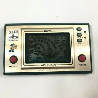 Nintendo Game And Watch Popeye Vintage 1981 Green Video Game