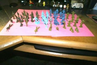 46 Vintage Marx Military Training Center,  Army,  Navy,  And Air Force Figures,