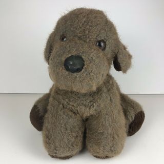 Vintage 1986 Dakin Puppy Dog Plush Stuffed Animal Mohair 9 Inches