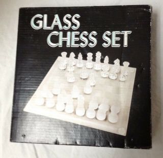 Glass Chess Set 7.  5 Inch