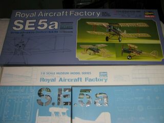 Ww1 British Fighter Airplane Model Kit S.  E.  5a Hasegawa 1/8 Scale Museum Model S