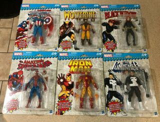 Marvel Legends Vintage Retro Wave 1 Figures Set Complete Xmen Avengers Spiderman