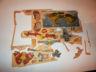 Admiral Television Disney Peter Pan Studio Cardboard Paper Playset 1950s Promo
